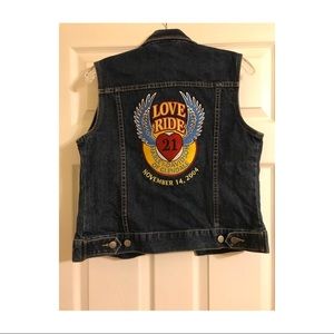 Vintage Halrey-Davidson Love Ride Denim Jacket